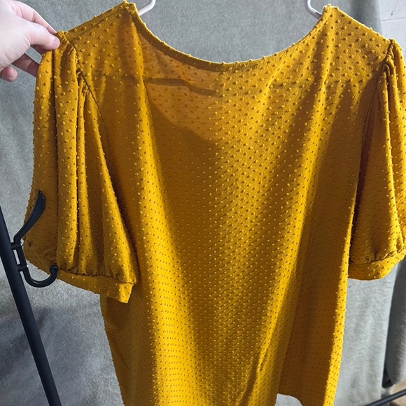 Mustard Yellow Textured Top - Picture 2 of 3